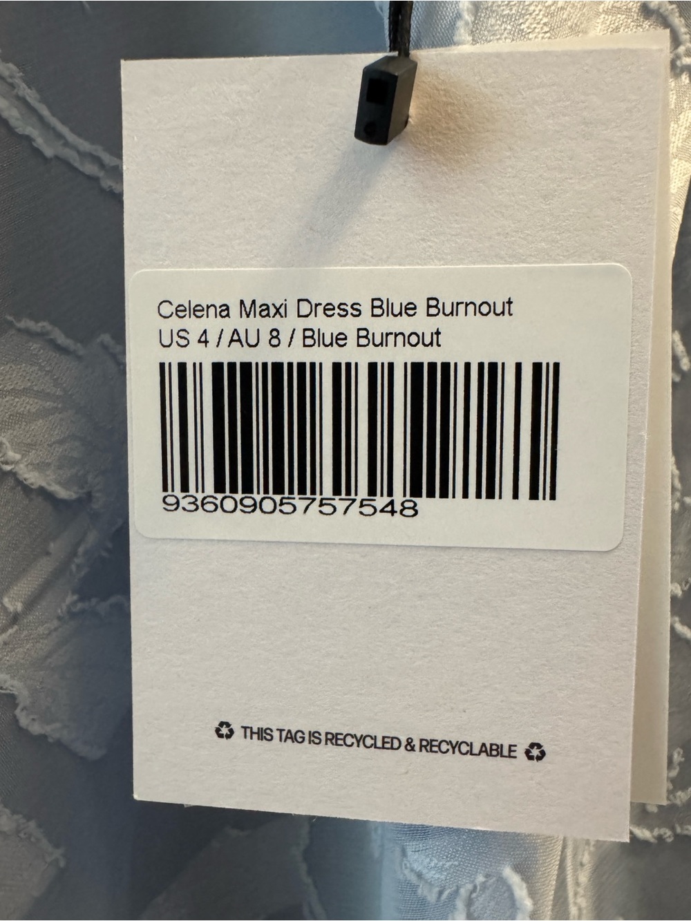 NWT Celena Maxi Dress Blue Burnout Princess Polly - Picture 5 of 5